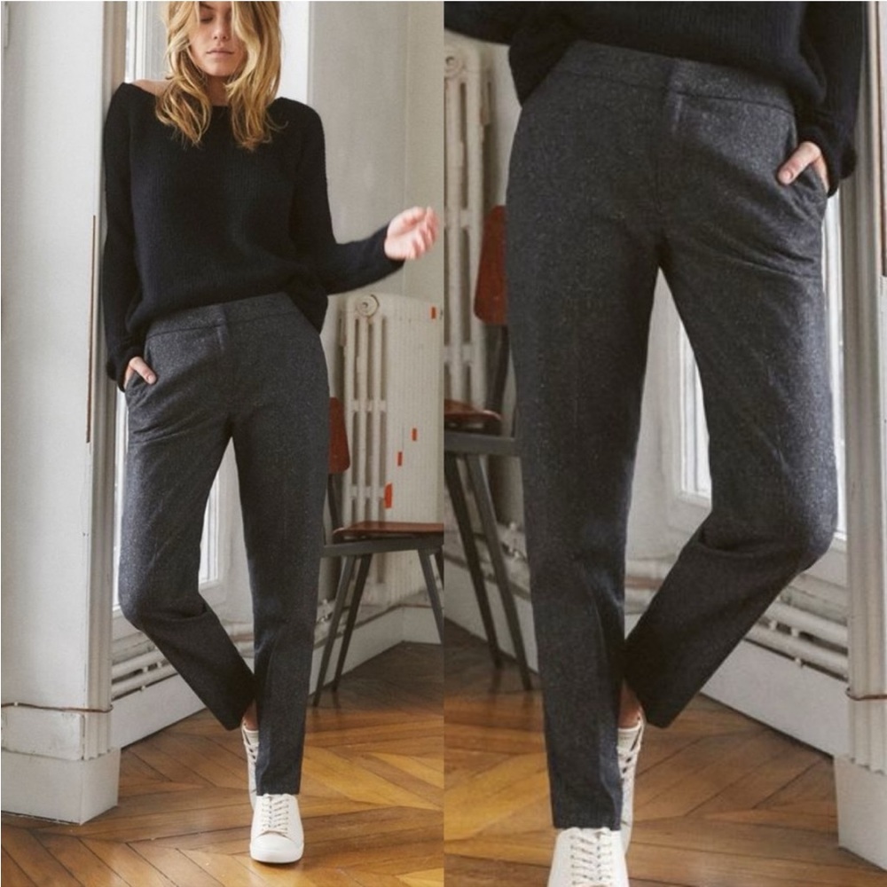 Sézane Marled Grey Trousers